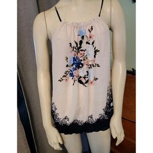 Strappy Babydoll Top Coquette Fairycore Whimsy Celestial SOHO Chiffon Floral L